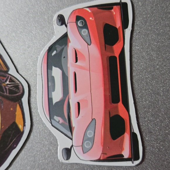 5 Car Magnets Cool Red, Yellow, Purple, Rainbow Custom Cars - Picture 5 of 6